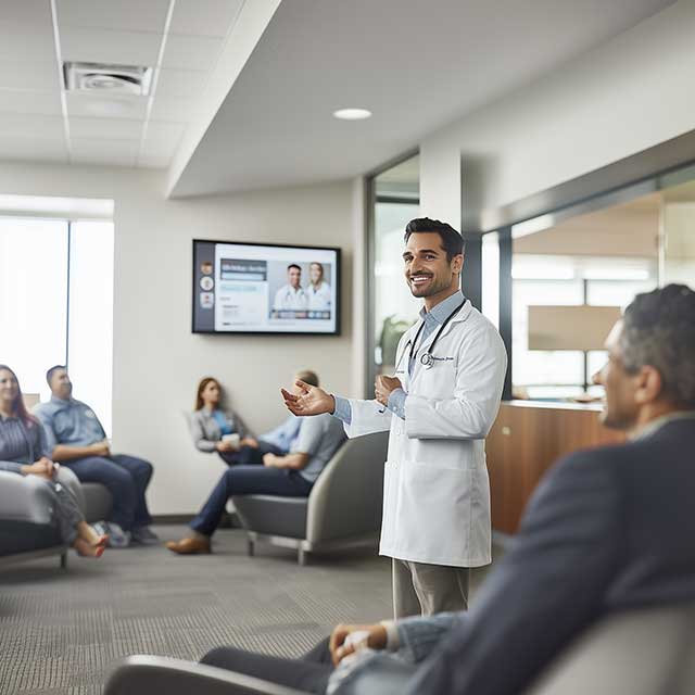 QR code in TV screen